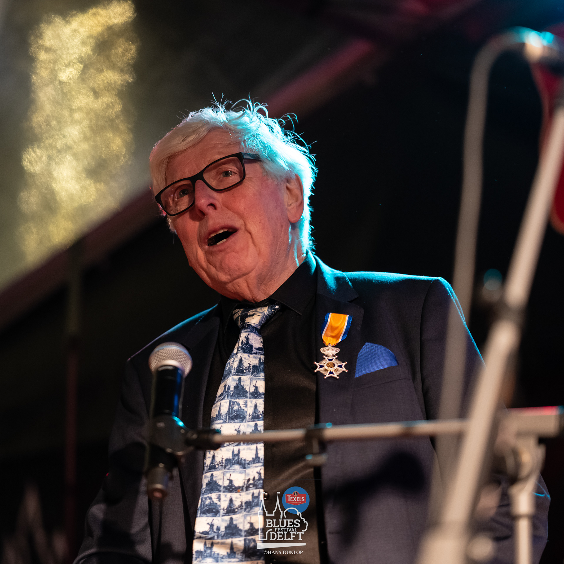 Opening van het Texels Blues Festival  in de tent bij De Oude Jan