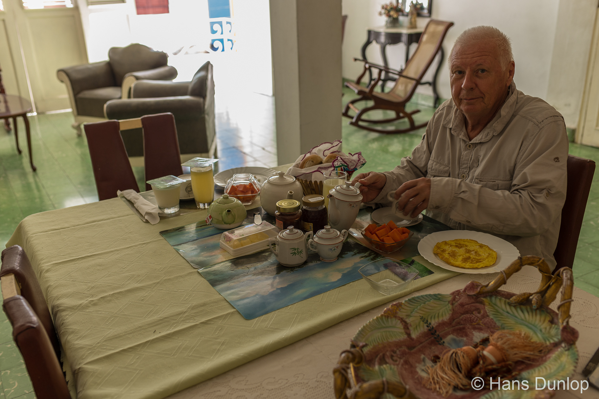 Cuban breakfast, quite extensive