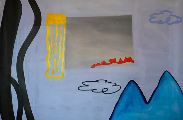 acrylic on canvas131 x 195 cms