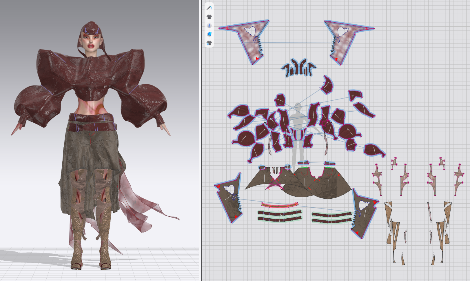 Outfit version NR2 in CLO3D 