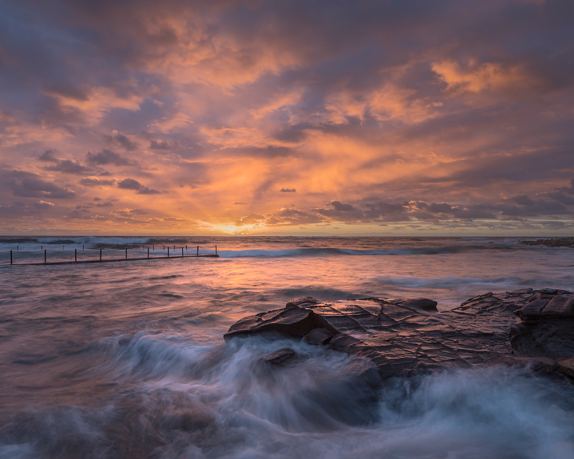 Sunrise at Newport Pool