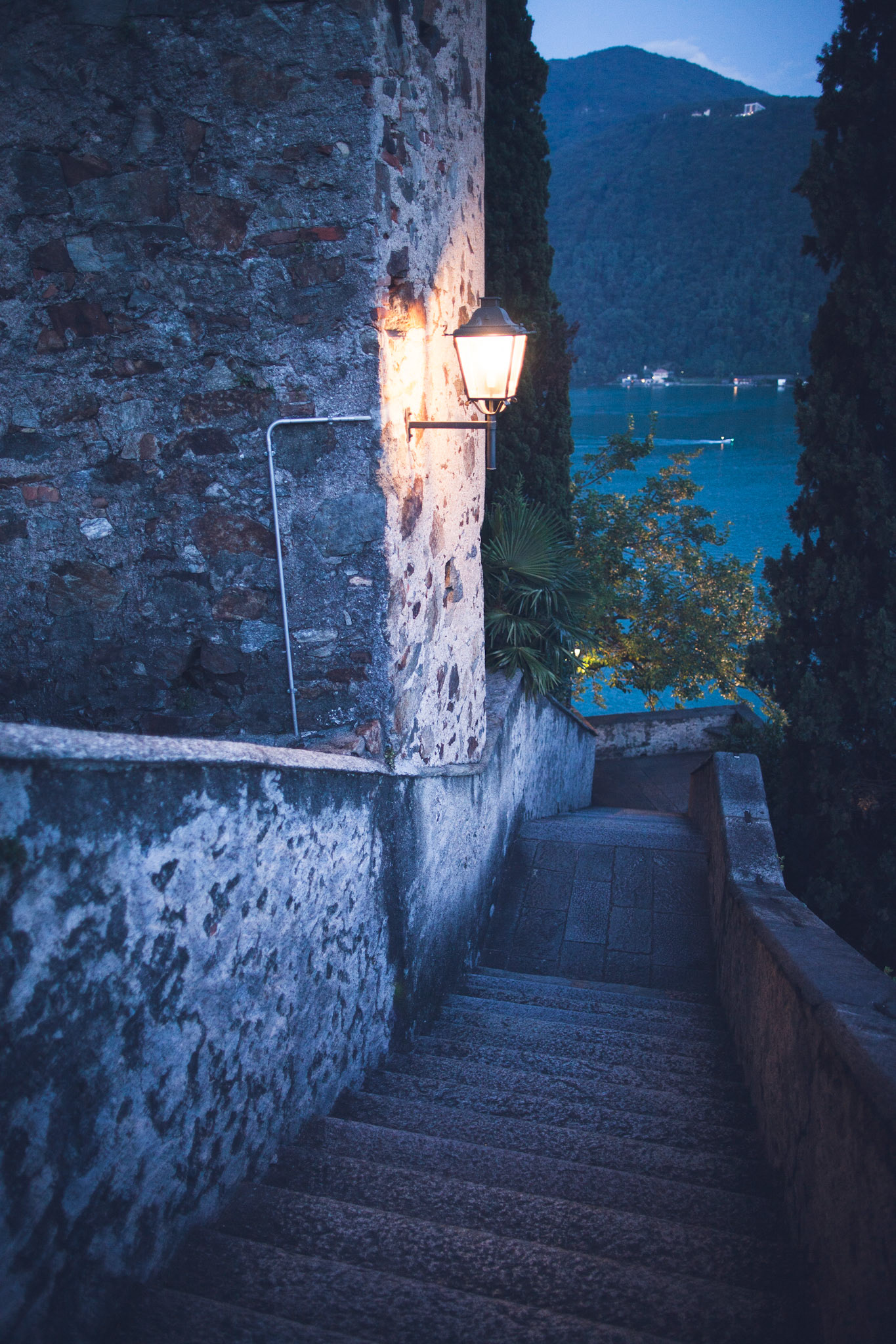 Our first evening near Lago Lugano, Switzerland. A magical place, a few kilometers from Italy.