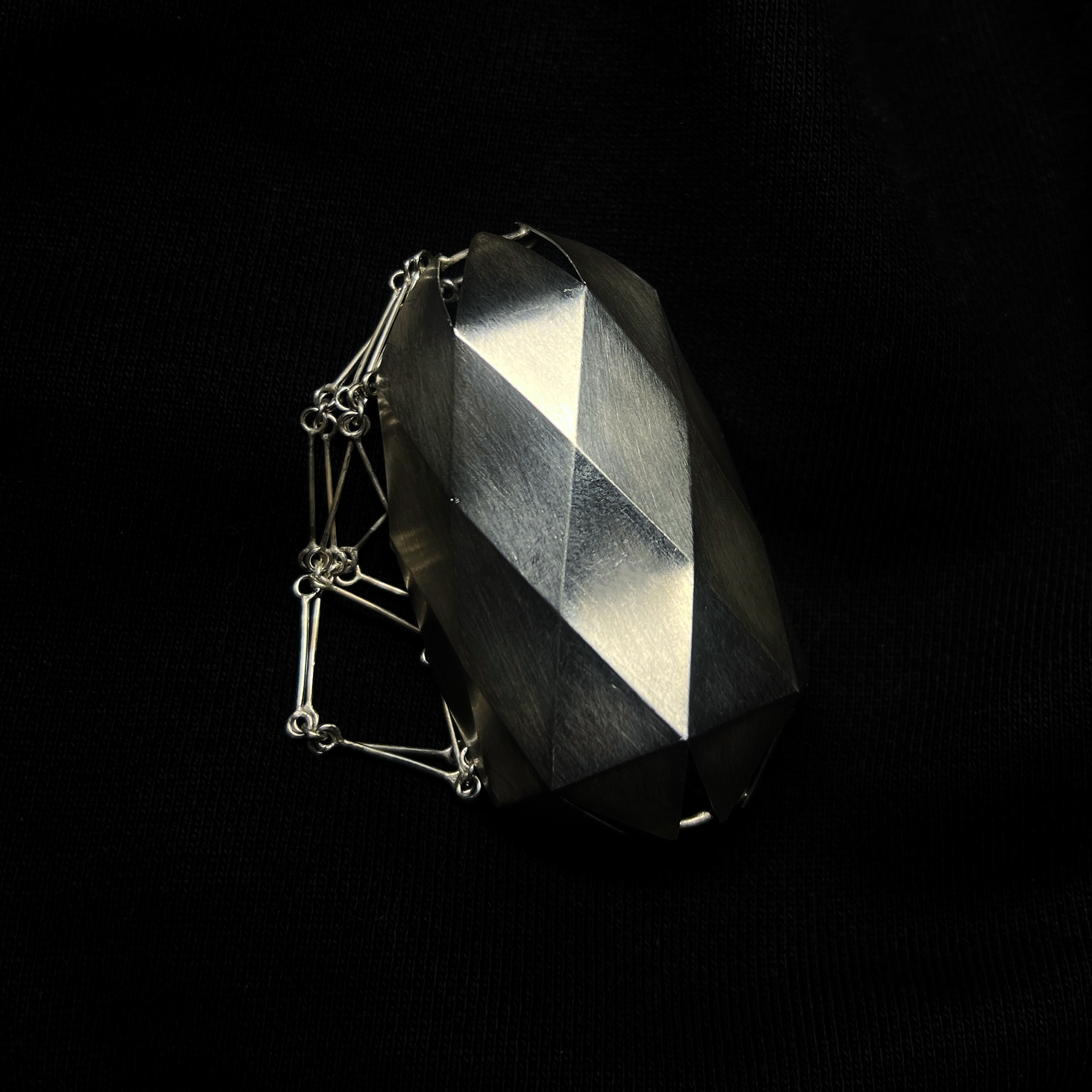 Collapse, 2023 | Pendant | Fabrication | Silver