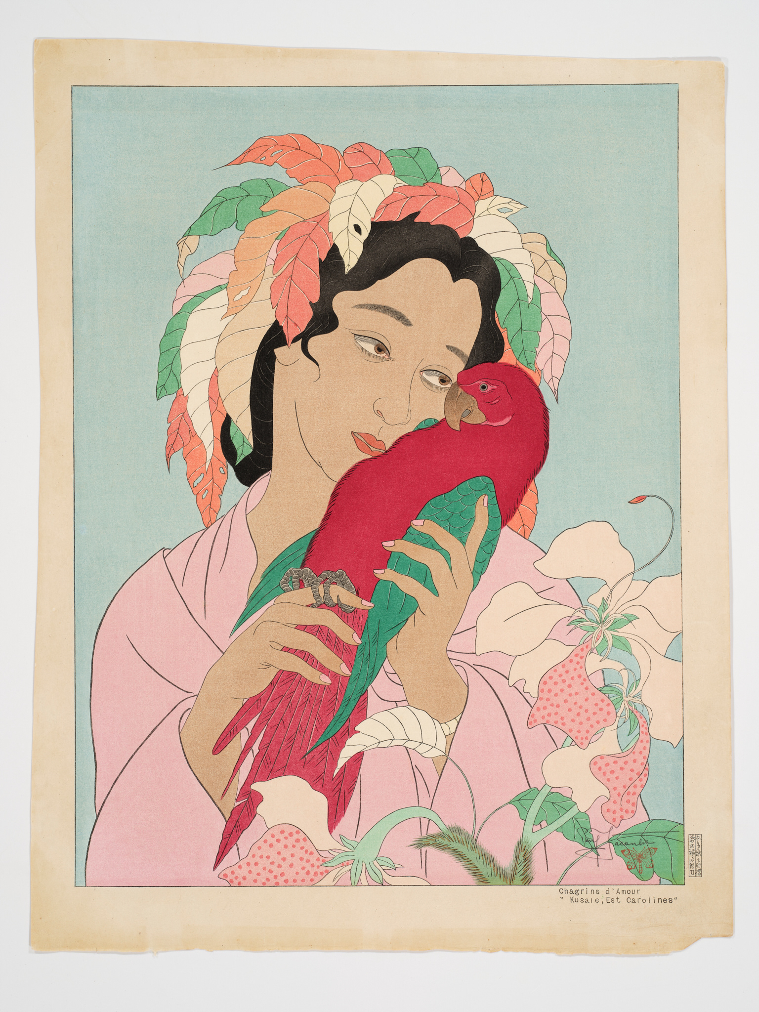 Paul Jacoulet (1902 - 1960) - Chagrin D'Amour: Kusai, est Carolines - 1940