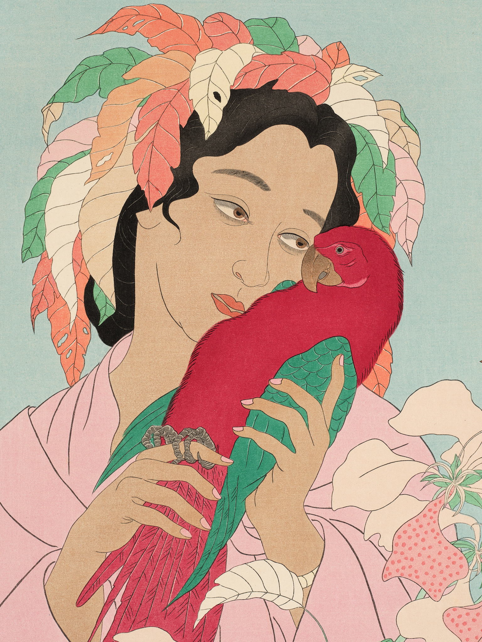 Paul Jacoulet (1902 - 1960) - Chagrin D'Amour: Kusai, est Carolines - 1940