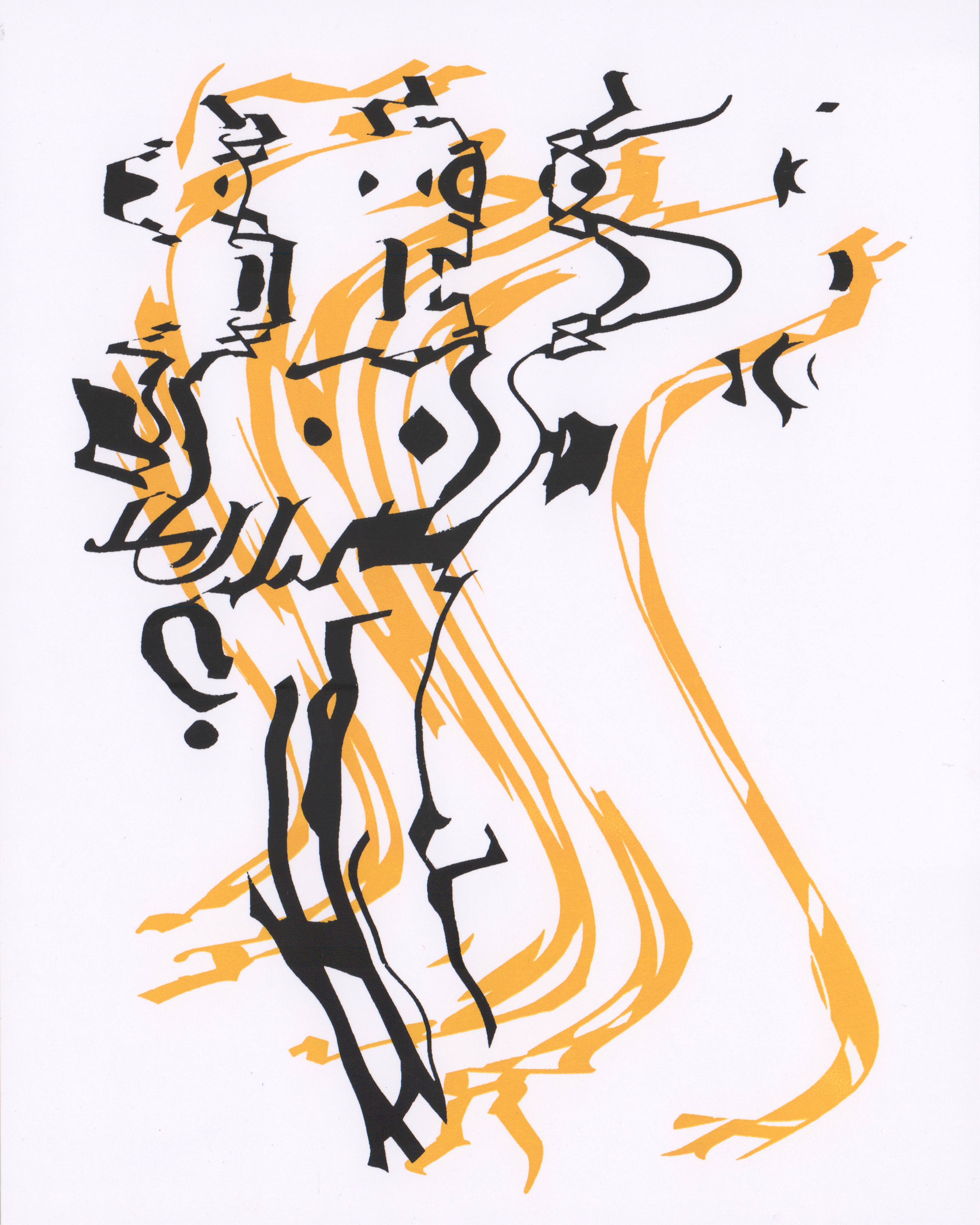 Screen print on paper, 8 x 10 in, 2022