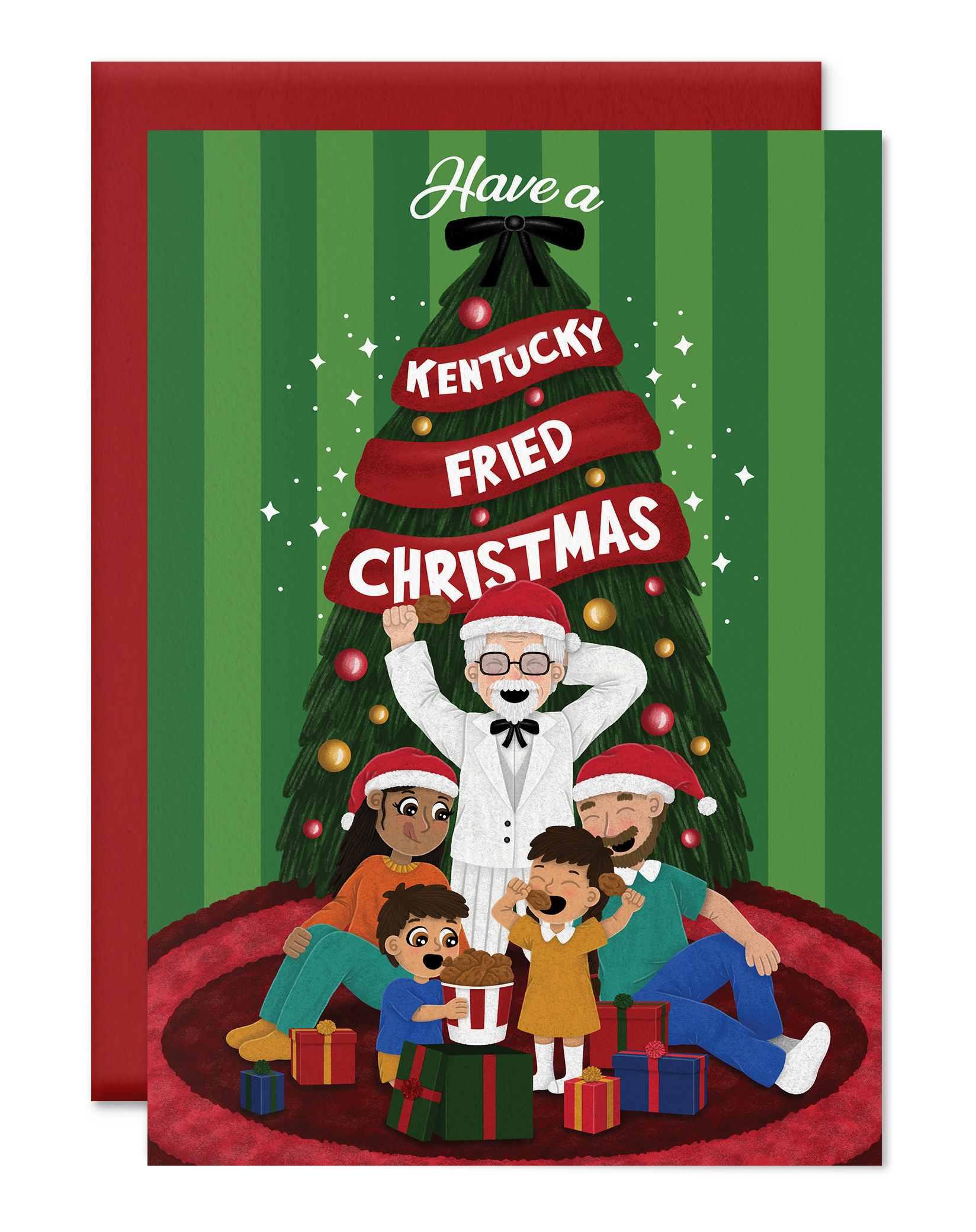 Kentucky Fried Christmas Card Design