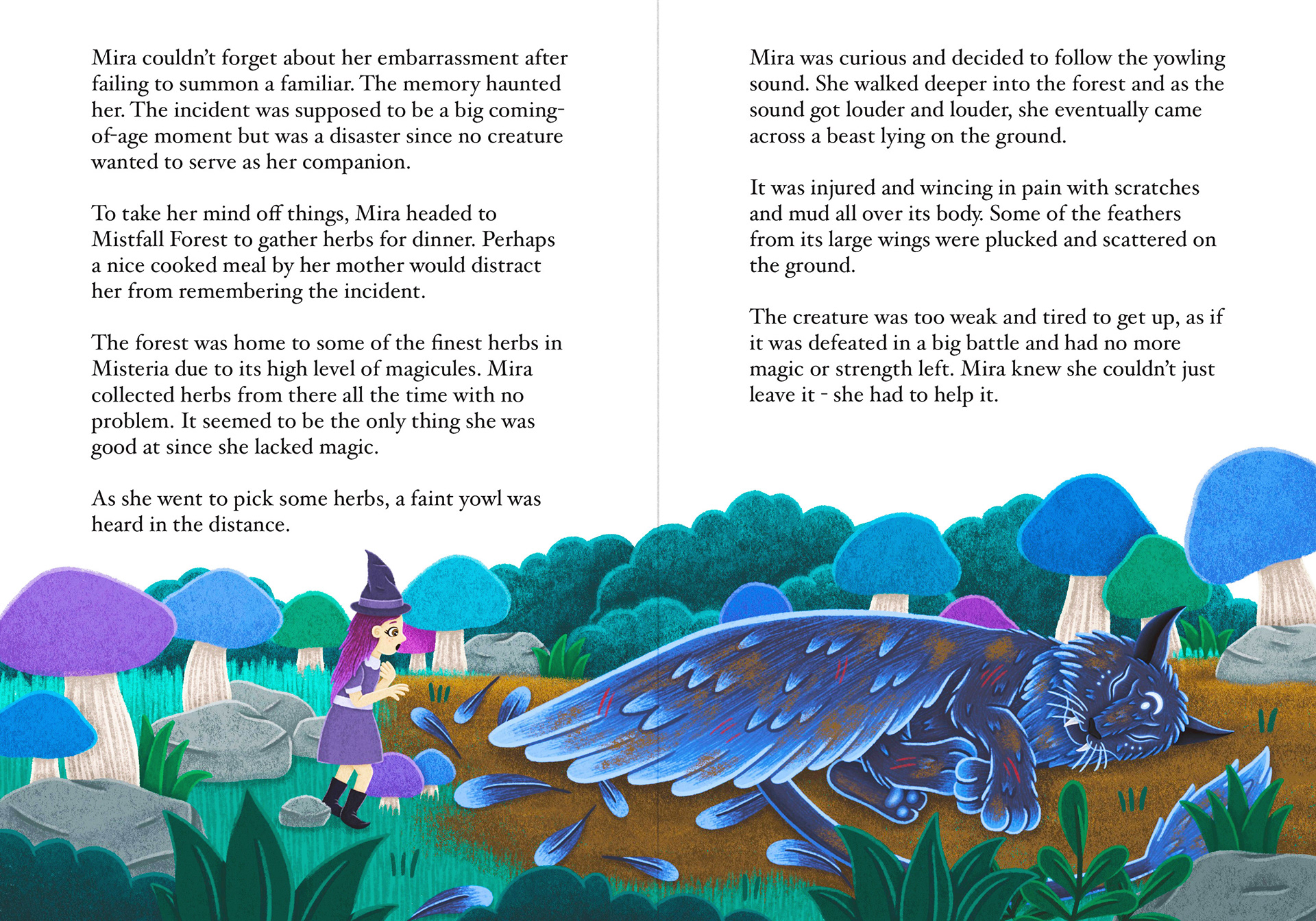 The Guardian of Misteria Double Page Illustration