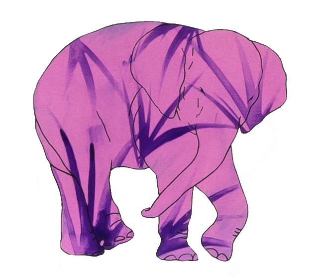 상아없는 데코펀트 DECOPHANT without IVORY 15 12x13cm silkscreen monotype print 2020