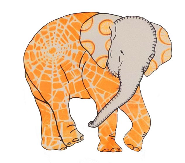 상아없는 데코펀트 DECOPHANT without IVORY 27 12x13cm silkscreen monotype print 2020