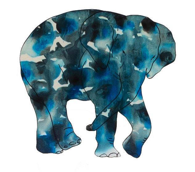 상아없는 데코펀트 DECOPHANT without IVORY 33 12x13cm silkscreen monotype print 2020