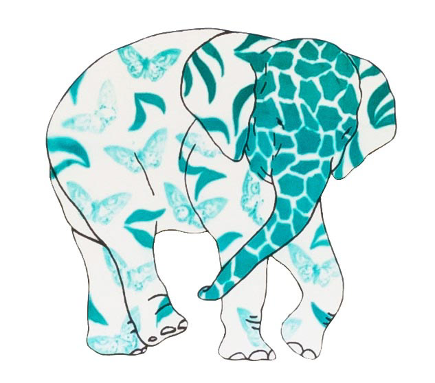 상아없는 데코펀트 DECOPHANT without IVORY 39 12x13cm silkscreen monotype print 2020