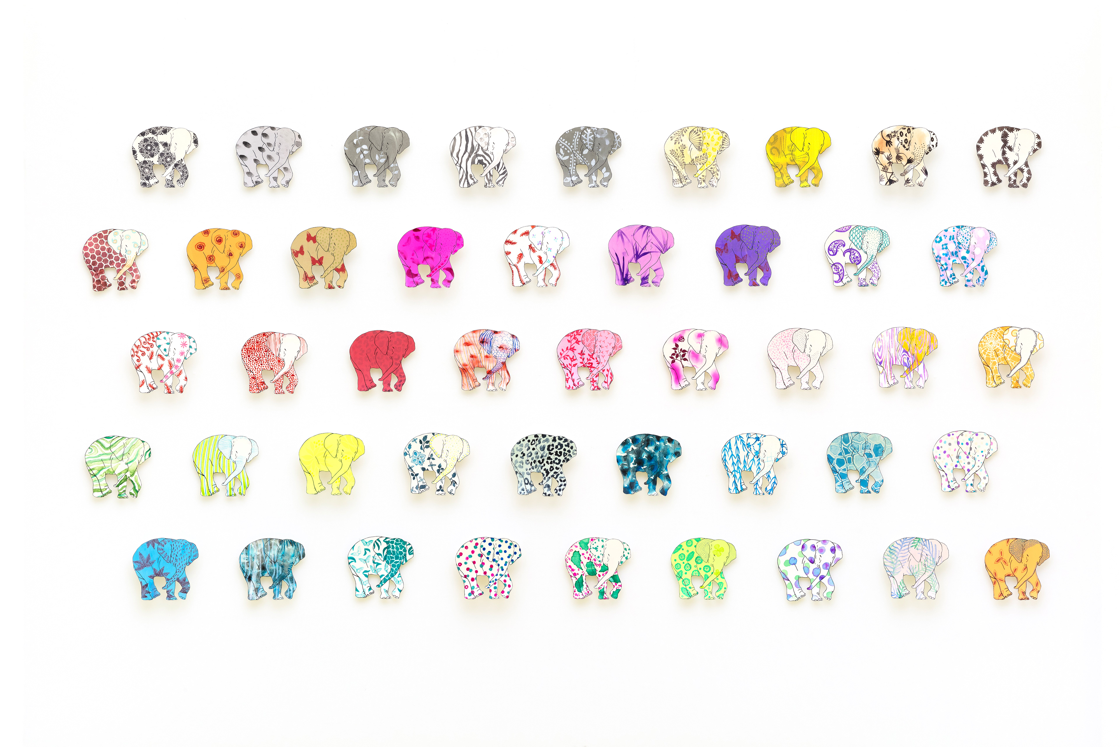 상아없는 데코펀트 DECOPHANT without IVORY 01 12x13cm silkscreen monotype print 2020 (헬로우뮤지움)