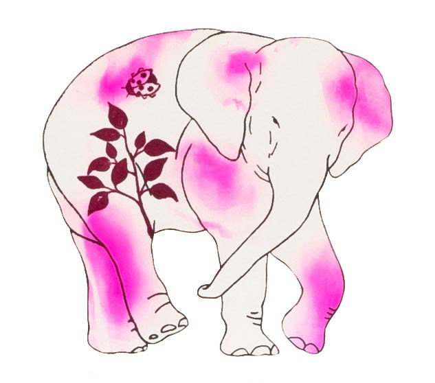 상아없는 데코펀트 DECOPHANT without IVORY 24 12x13cm silkscreen monotype print 2020