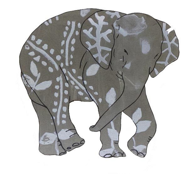 상아없는 데코펀트 DECOPHANT without IVORY 05 12x13cm silkscreen monotype print 2020