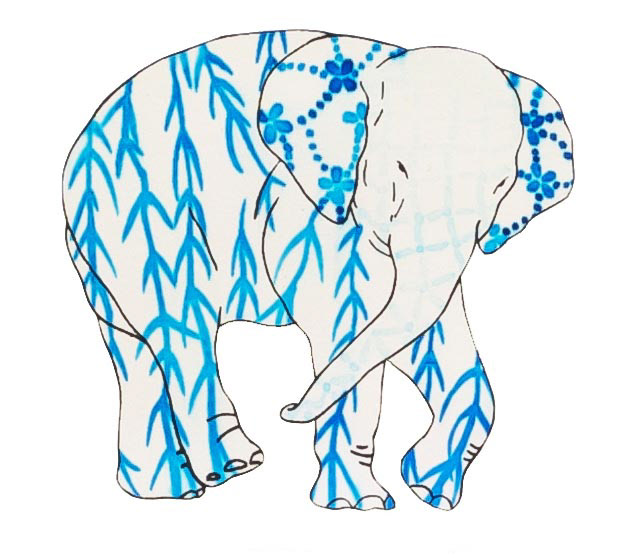 상아없는 데코펀트 DECOPHANT without IVORY 34 12x13cm silkscreen monotype print 2020