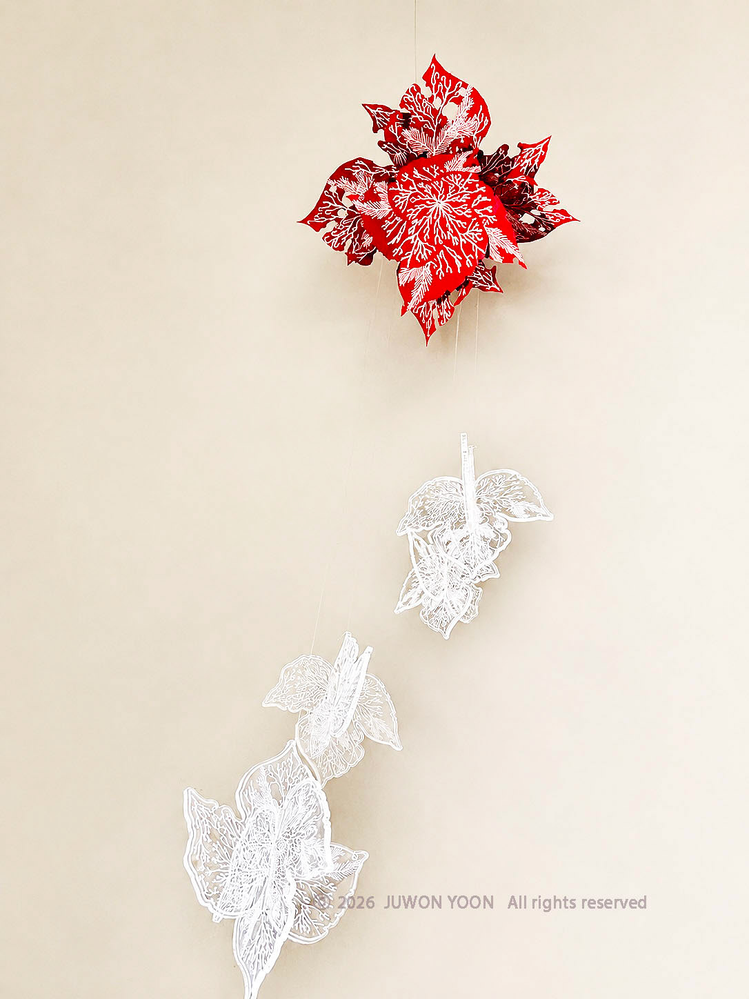 잎의 숨결 Breath of Leaves_mixed media, kinetic mobile installation 2026