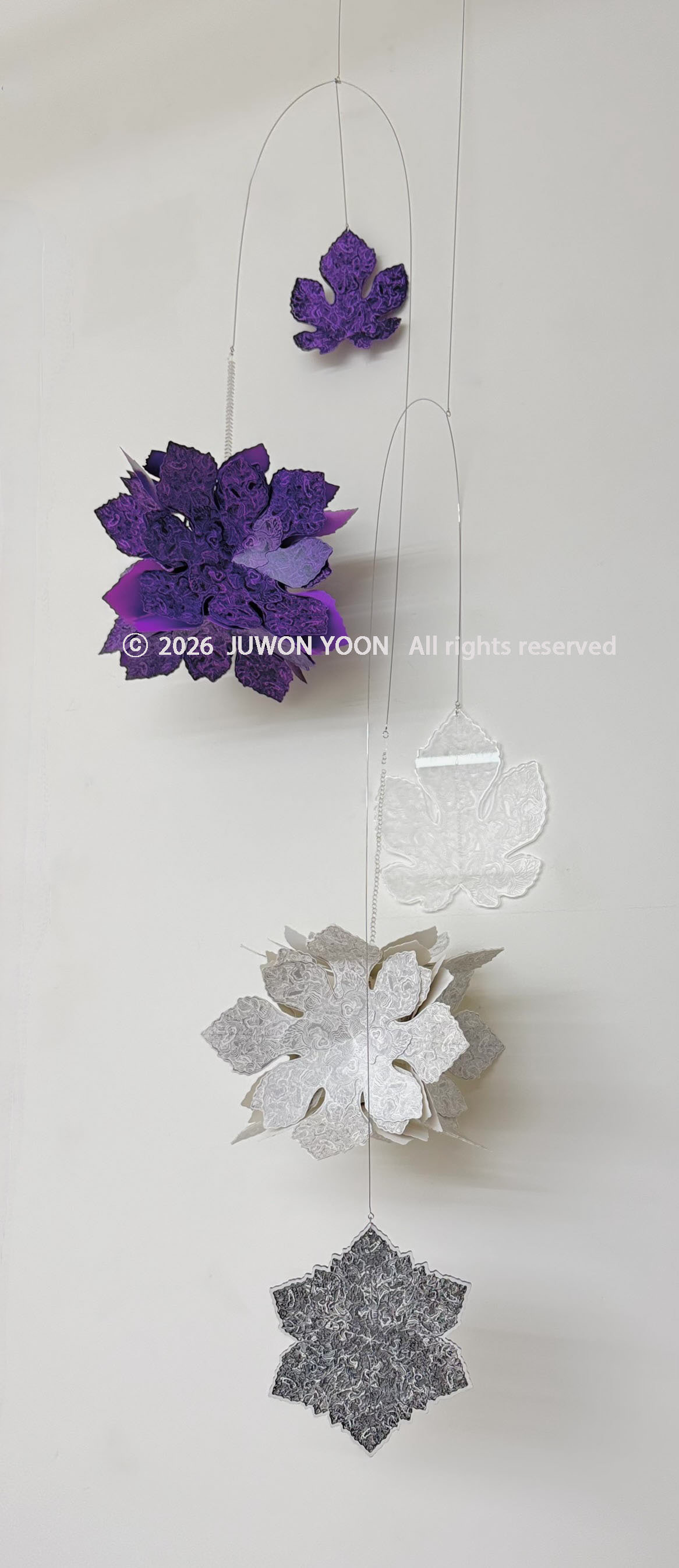 잎의 숨결 Breath of Leaves_mixed media, kinetic mobile installation 2026