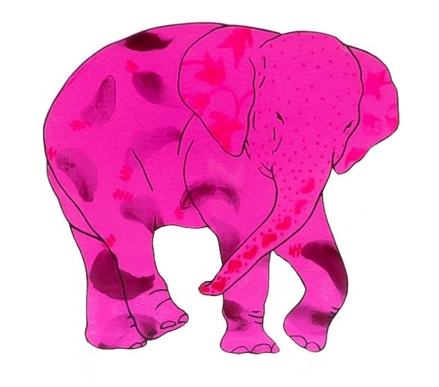 상아없는 데코펀트 DECOPHANT without IVORY 13 12x13cm silkscreen monotype print 2020