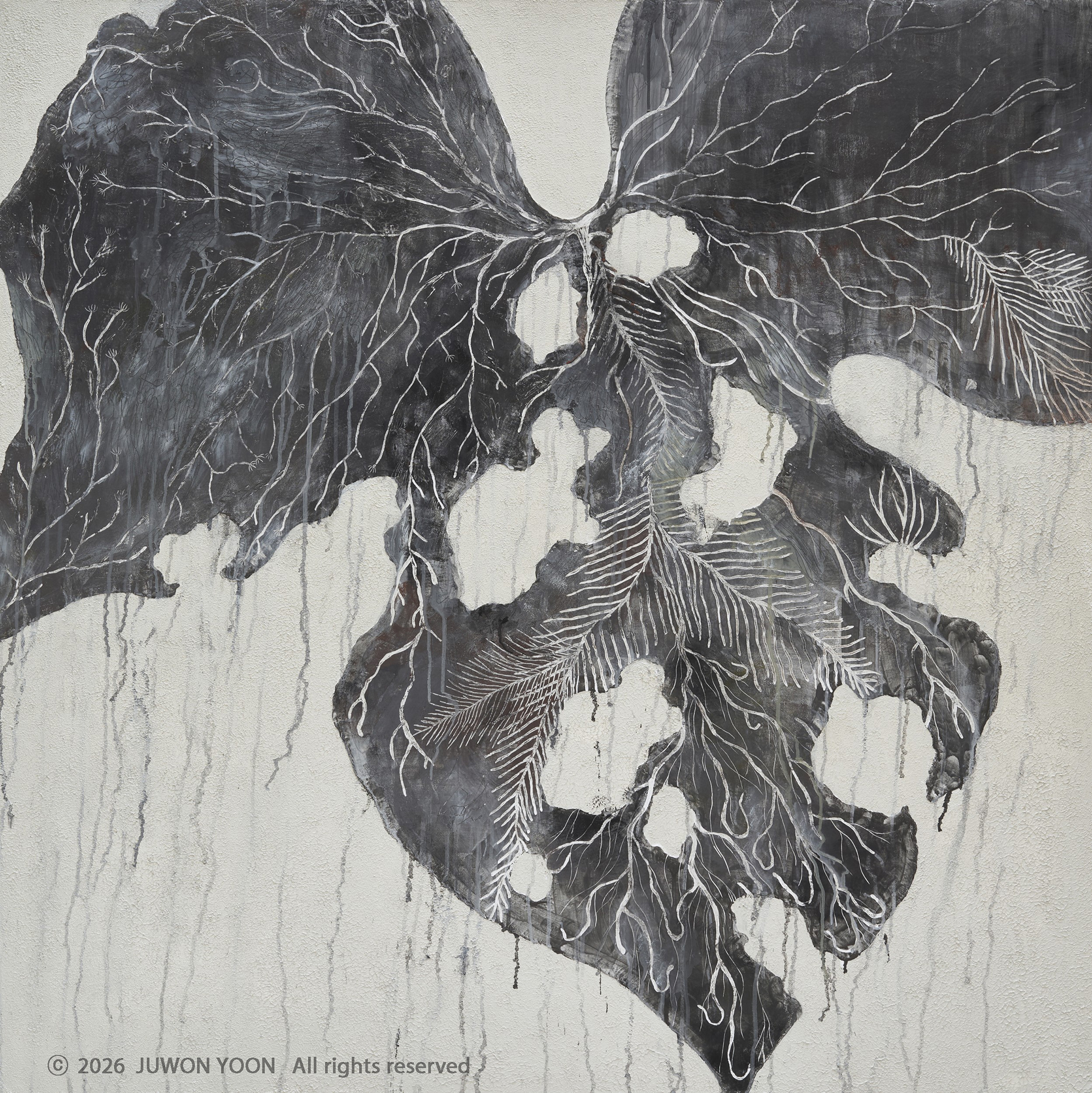 시간의 흔적 Traces of Time 130.3x130.3cm_mixed media on canvas 2026 