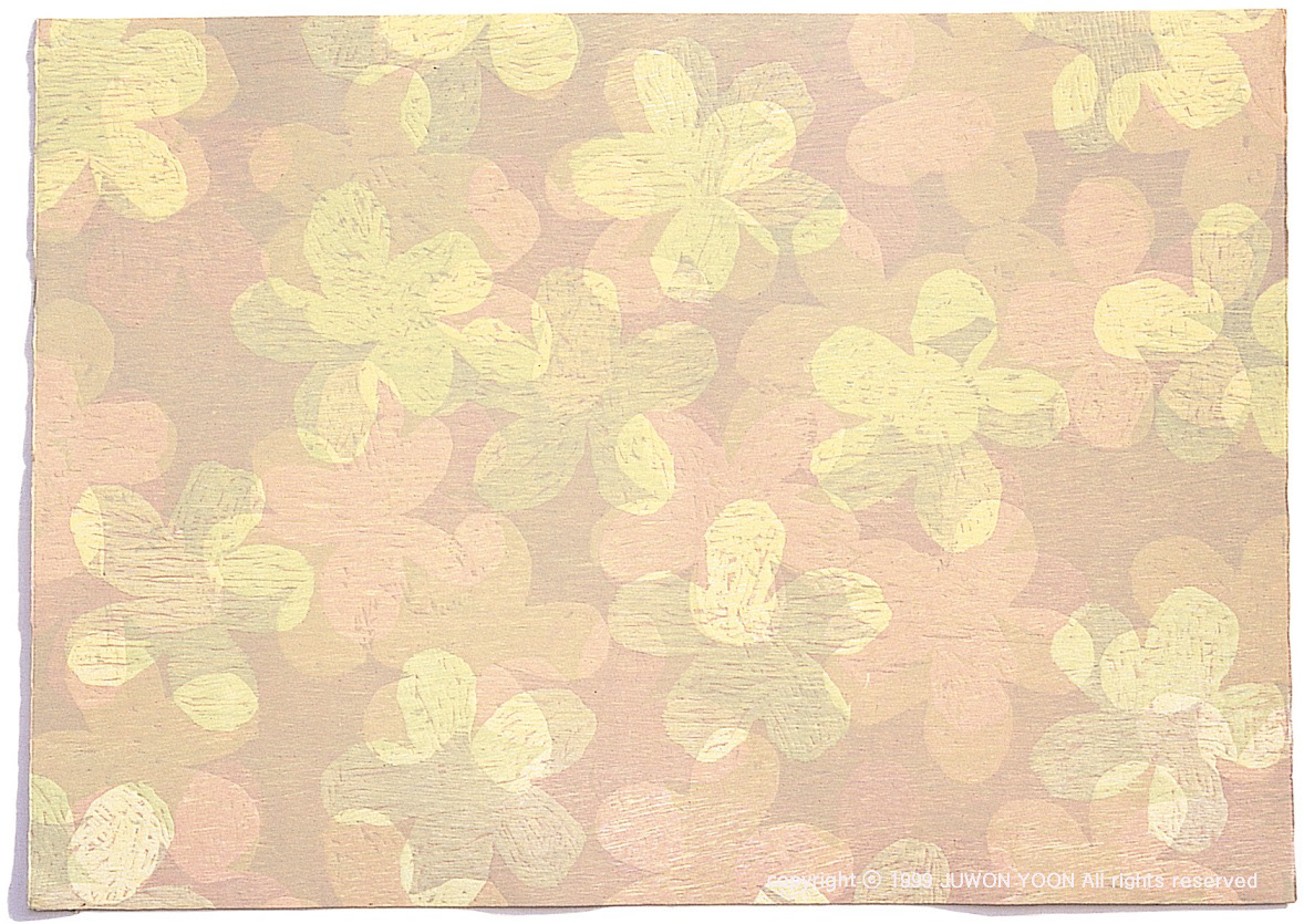 FLOWERS 50x70cm, woodcut, 1999
