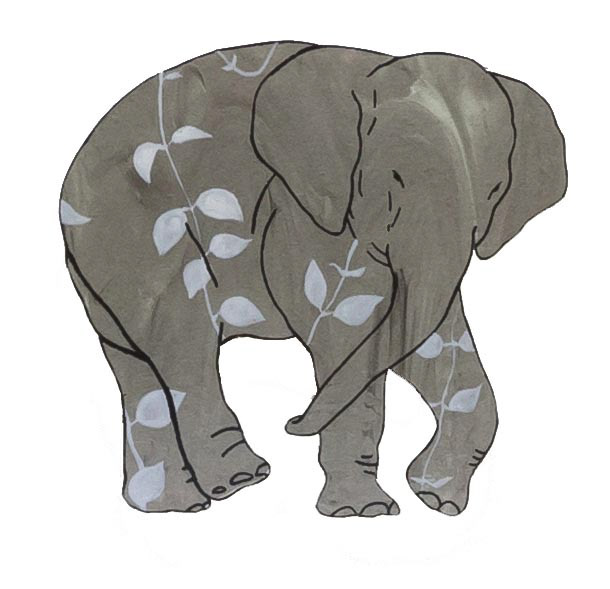 상아없는 데코펀트 DECOPHANT without IVORY 03 12x13cm silkscreen monotype print 2020