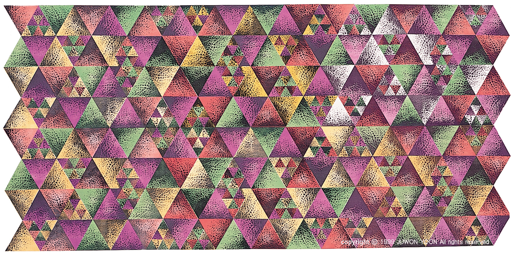 MELON 1 124x259cm, lithograph, 1999