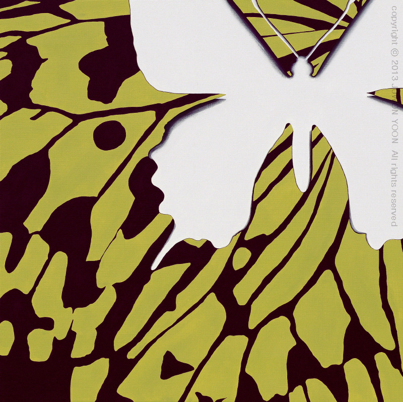 오려진 THE CUT 91x91cm acrylic on canvas 2013