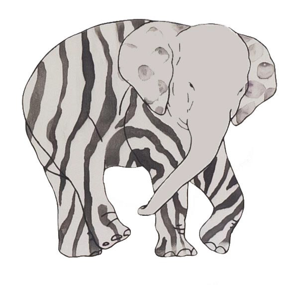 상아없는 데코펀트 DECOPHANT without IVORY 04 12x13cm silkscreen monotype print 2020