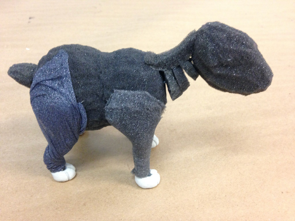 Finished : Foam and wire armature