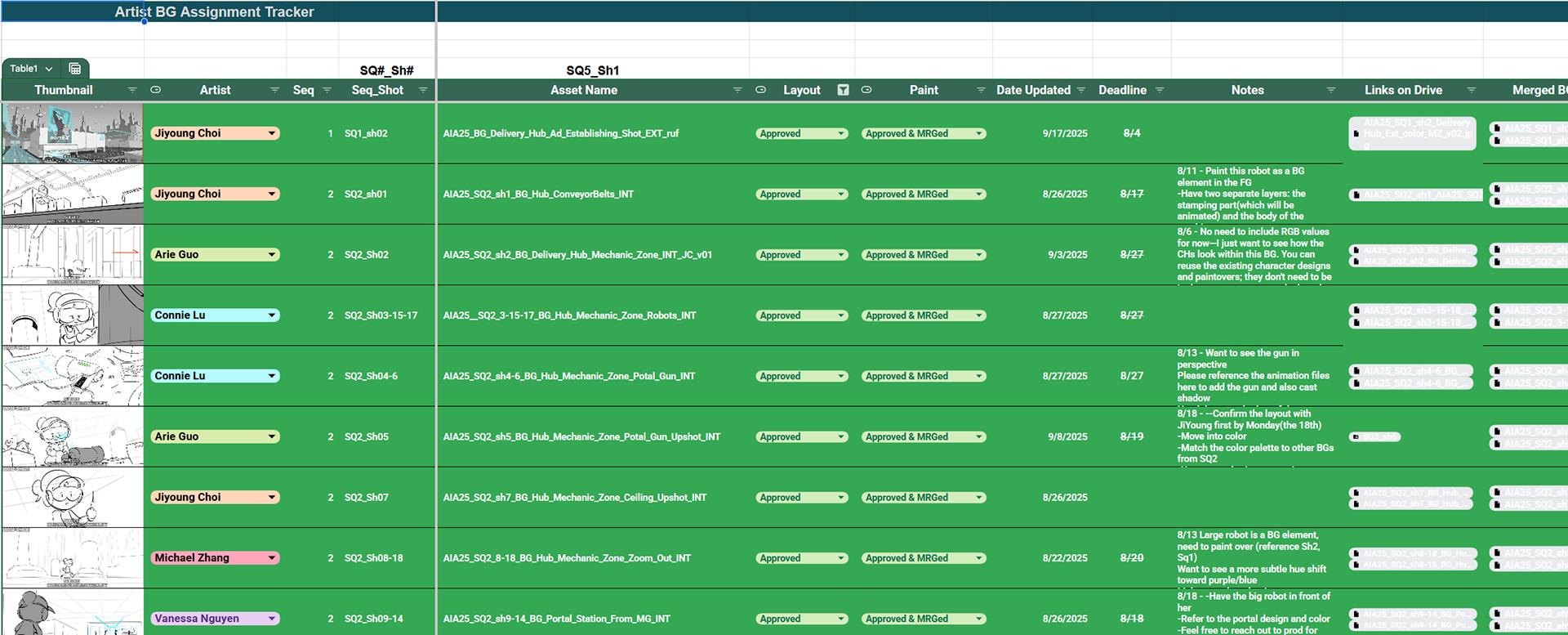 Background Assignment Tracker