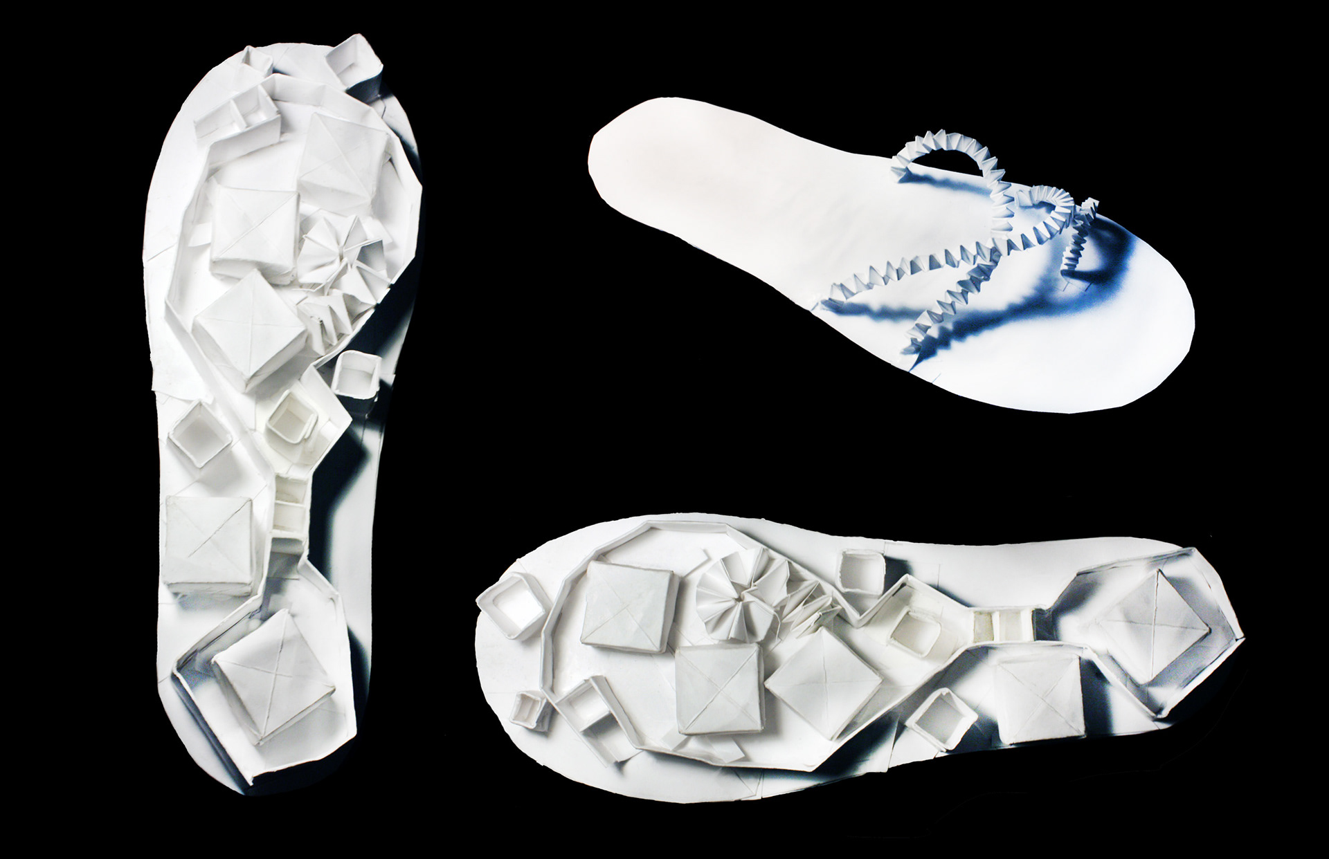 Paper sandal model - design to hold the weight of the wearer