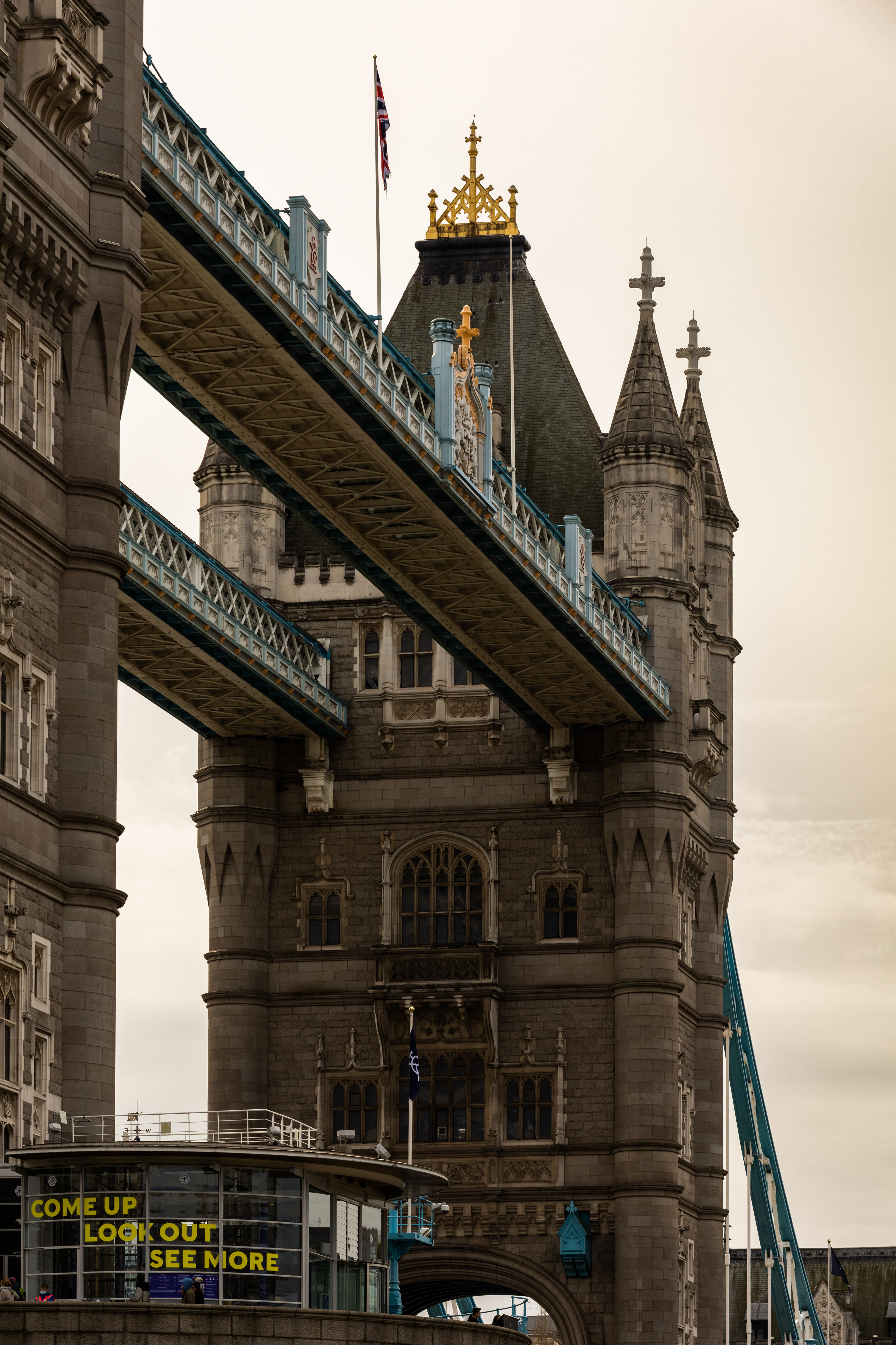 1 Half of Tower Bridge.