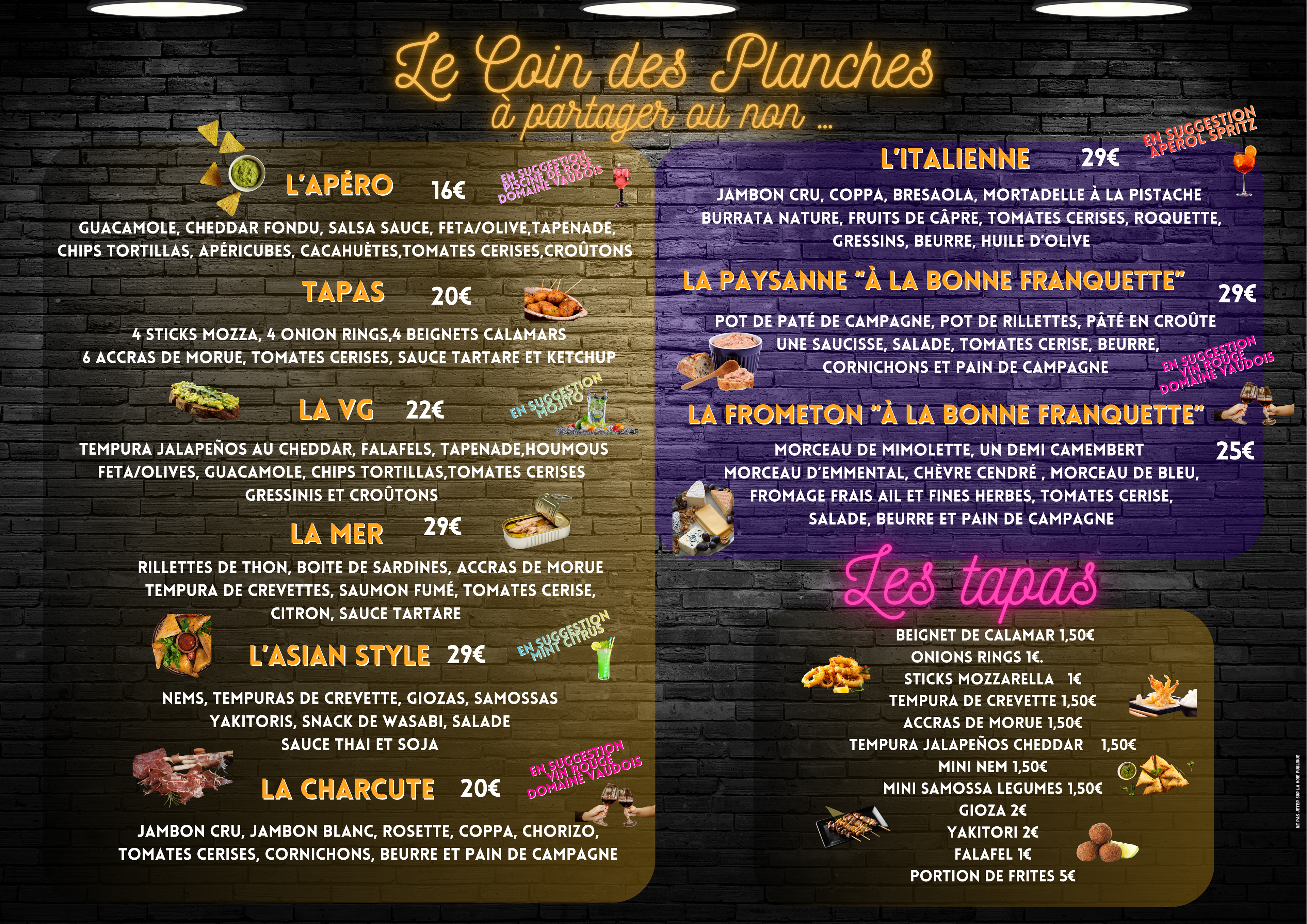creation menu