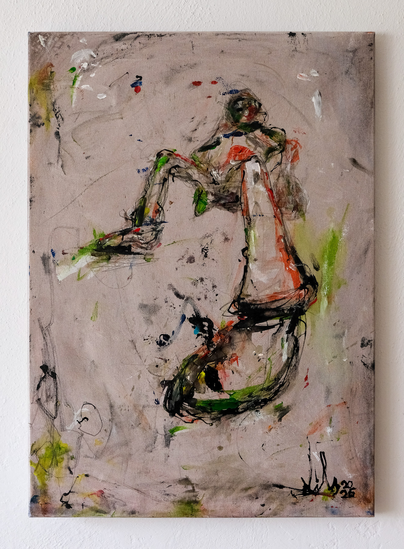 "chiller", mixed media on canvas,