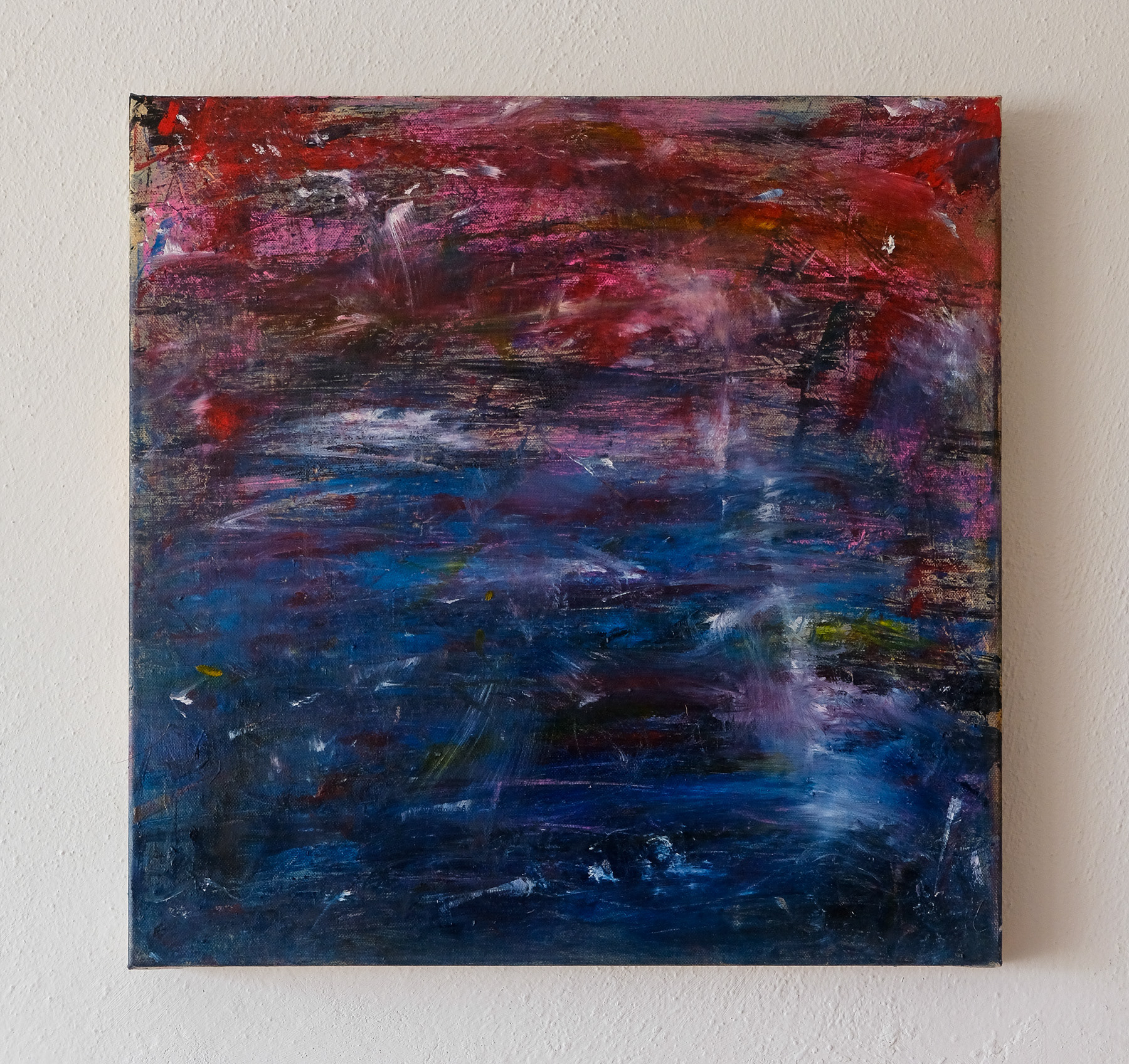 "space", oil painting with acrylic underpainting on canvas, 50x50cm