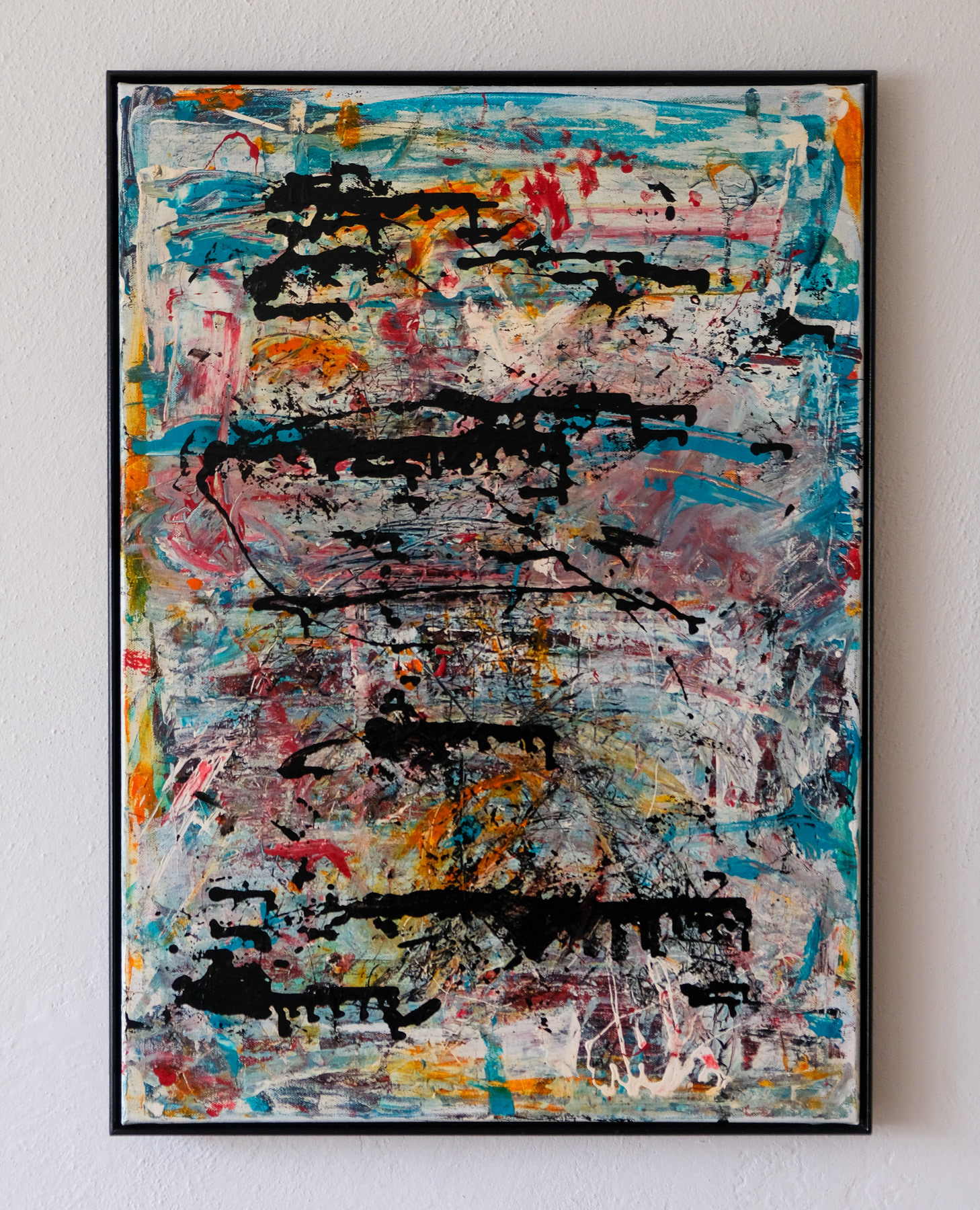 abstract painting - mixed media on canvas