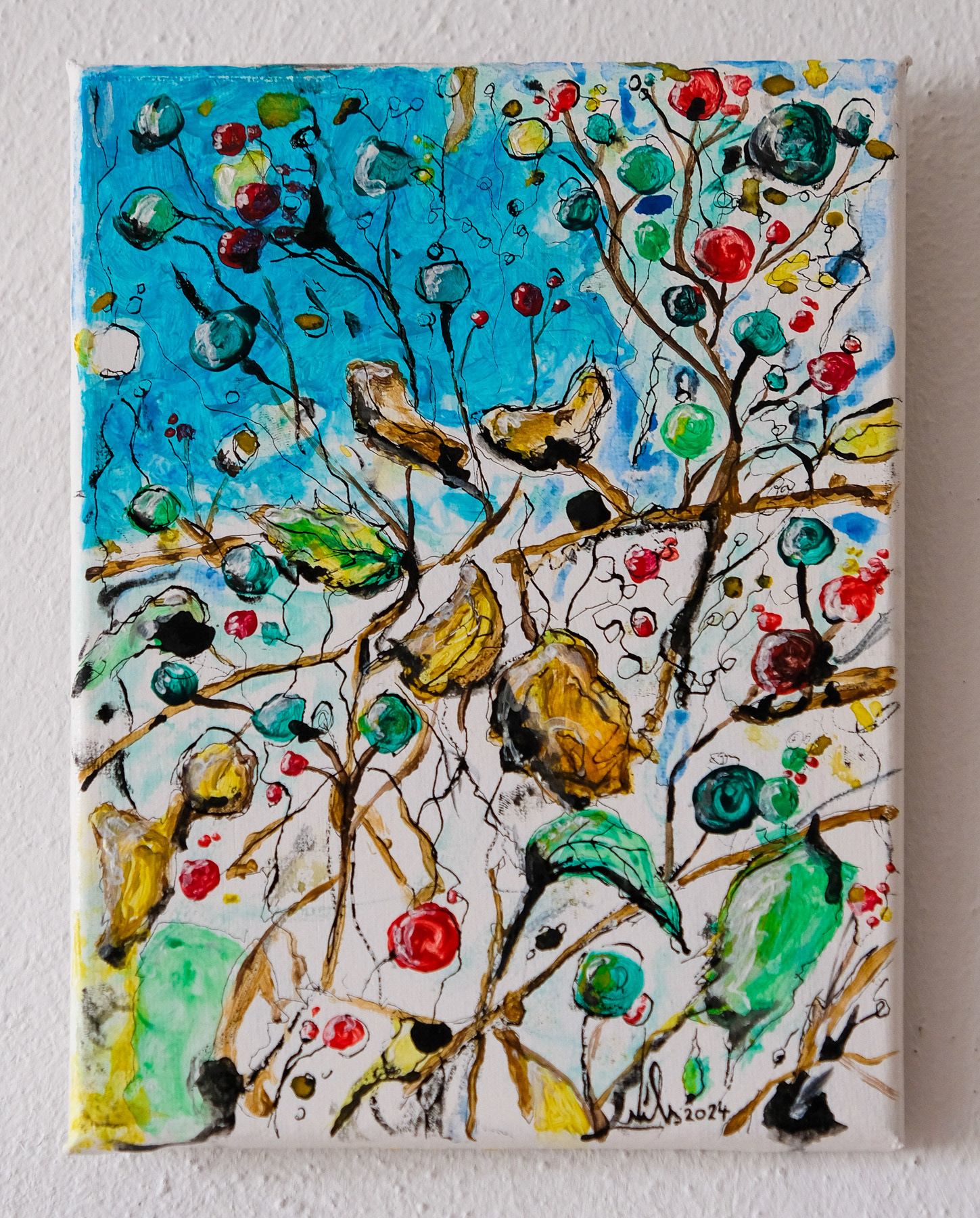 abstract painting - mixed media on canvas