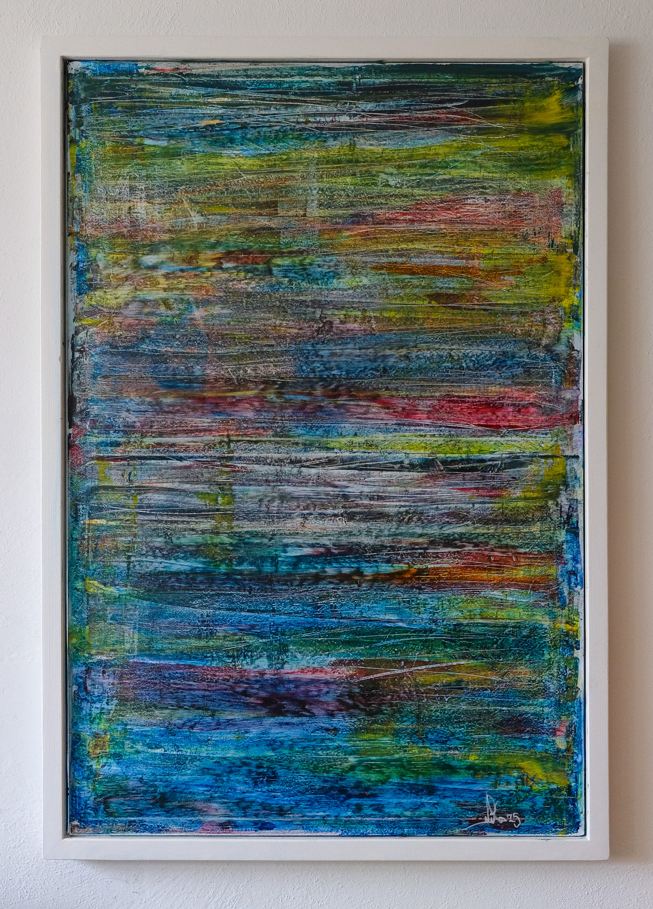abstract acrylic painting on canvas