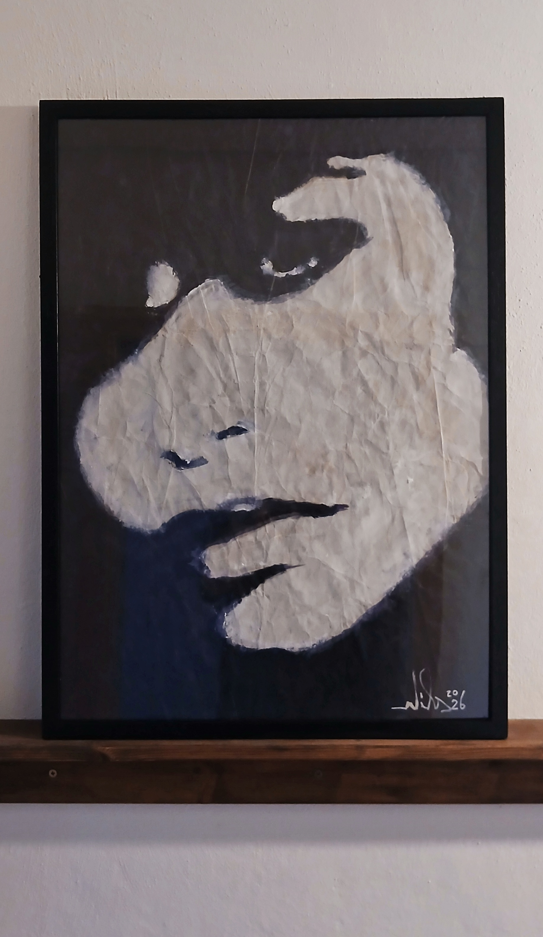 abstract portrait painting - acrylpaint on paper