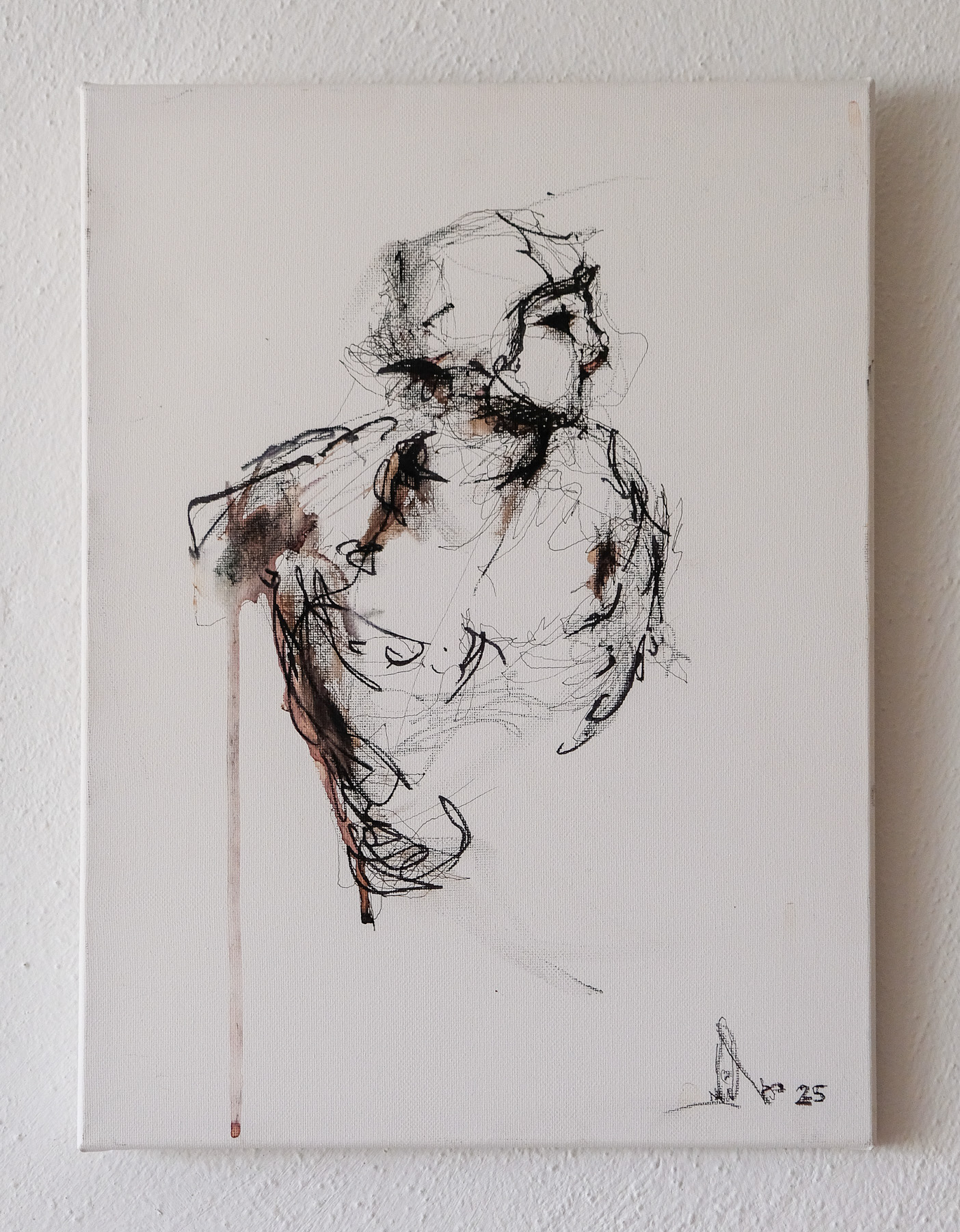 "sribble", mixed media on canvas,