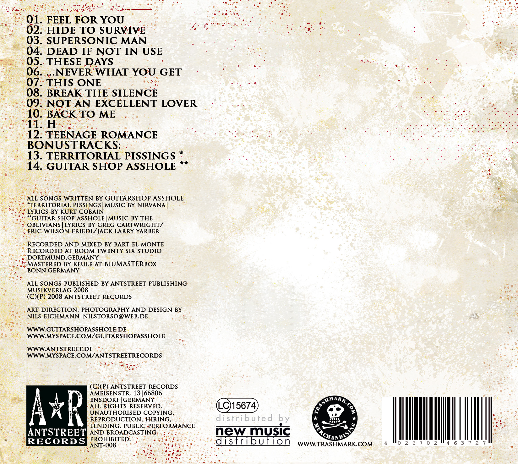 Guitarshop Asshole - the cheapest pick - album artwork - 2008