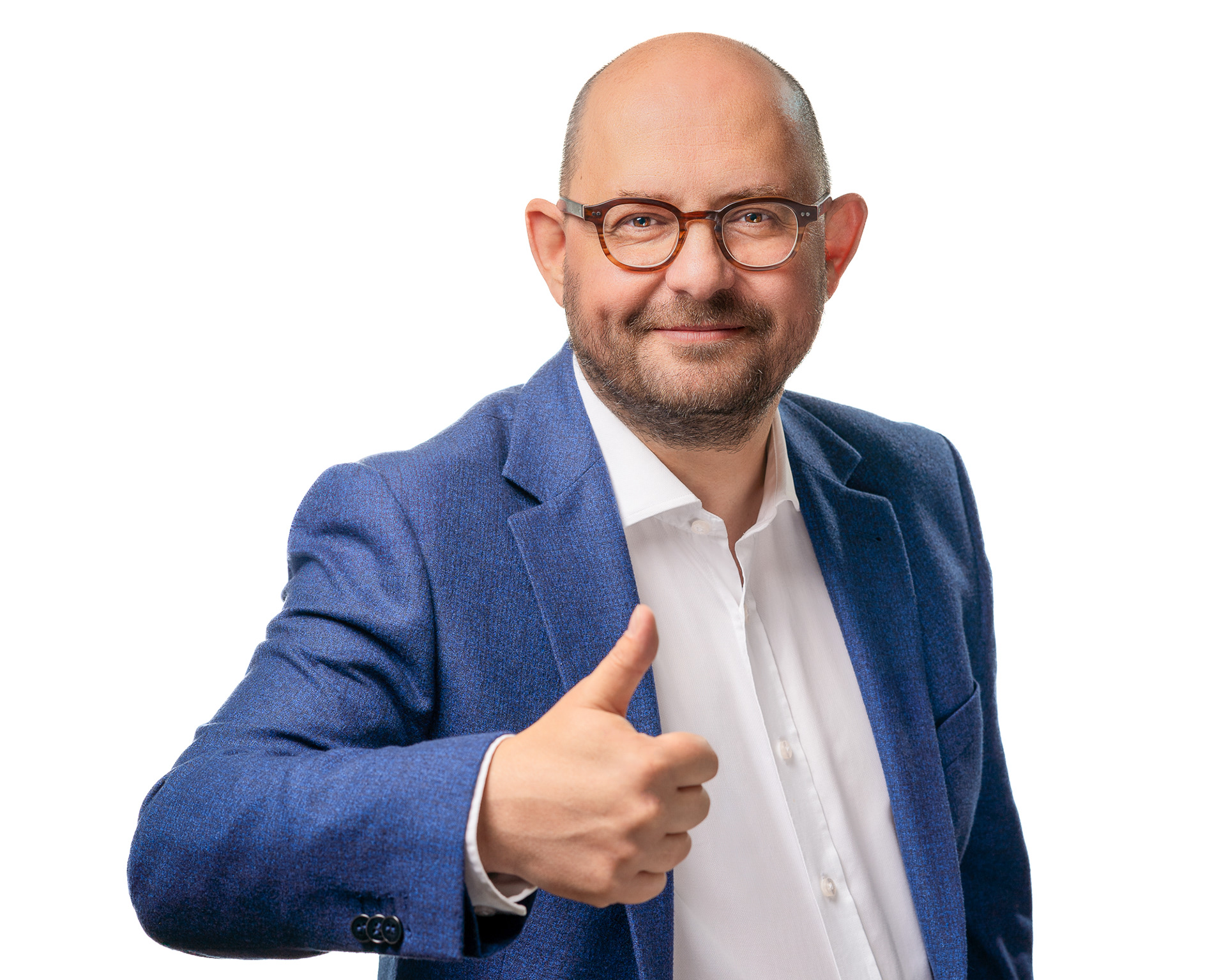 Sesja biznesowa na białym tle Kraków