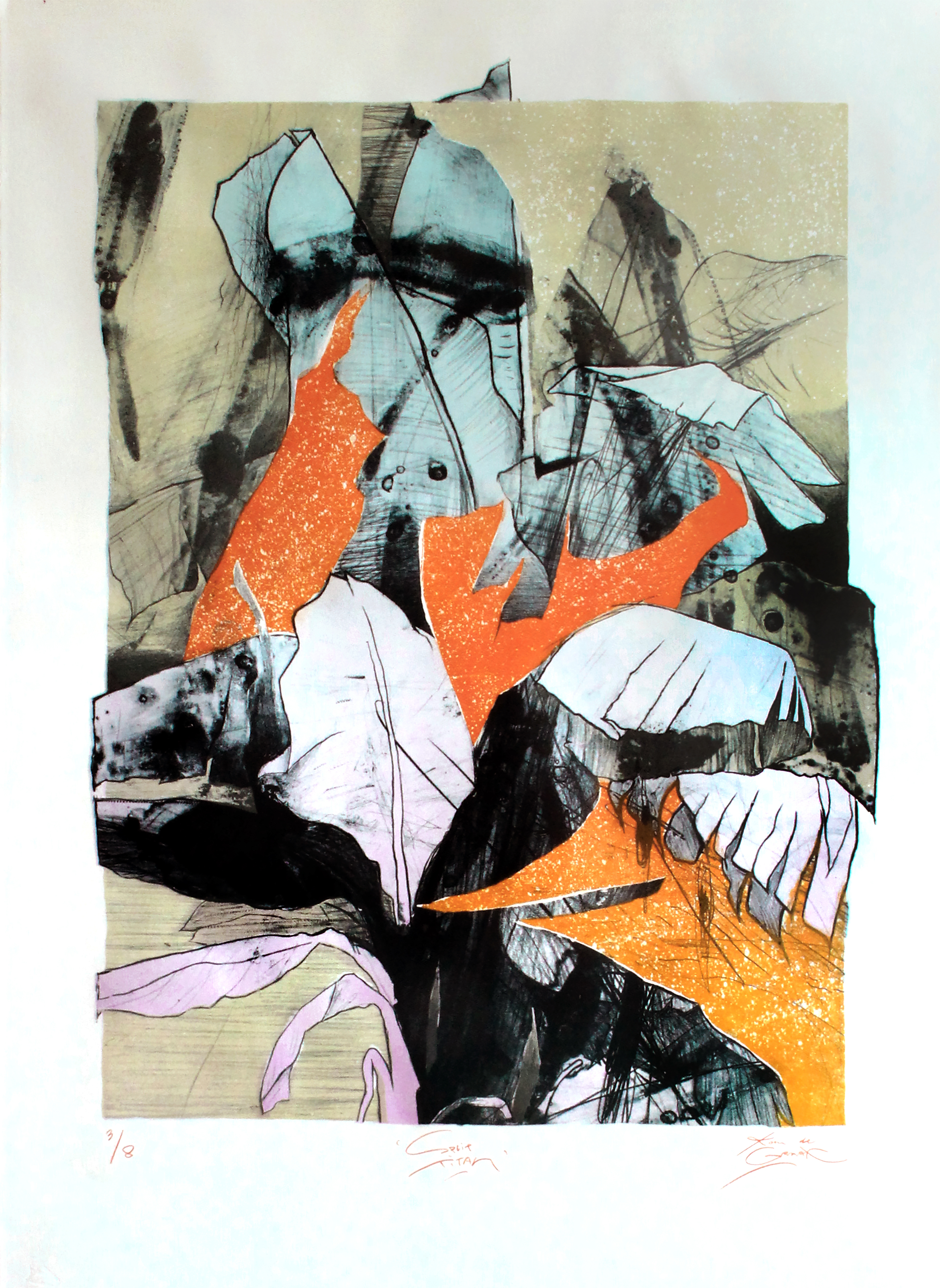 "Split Titan", 70x100 cm, 2025