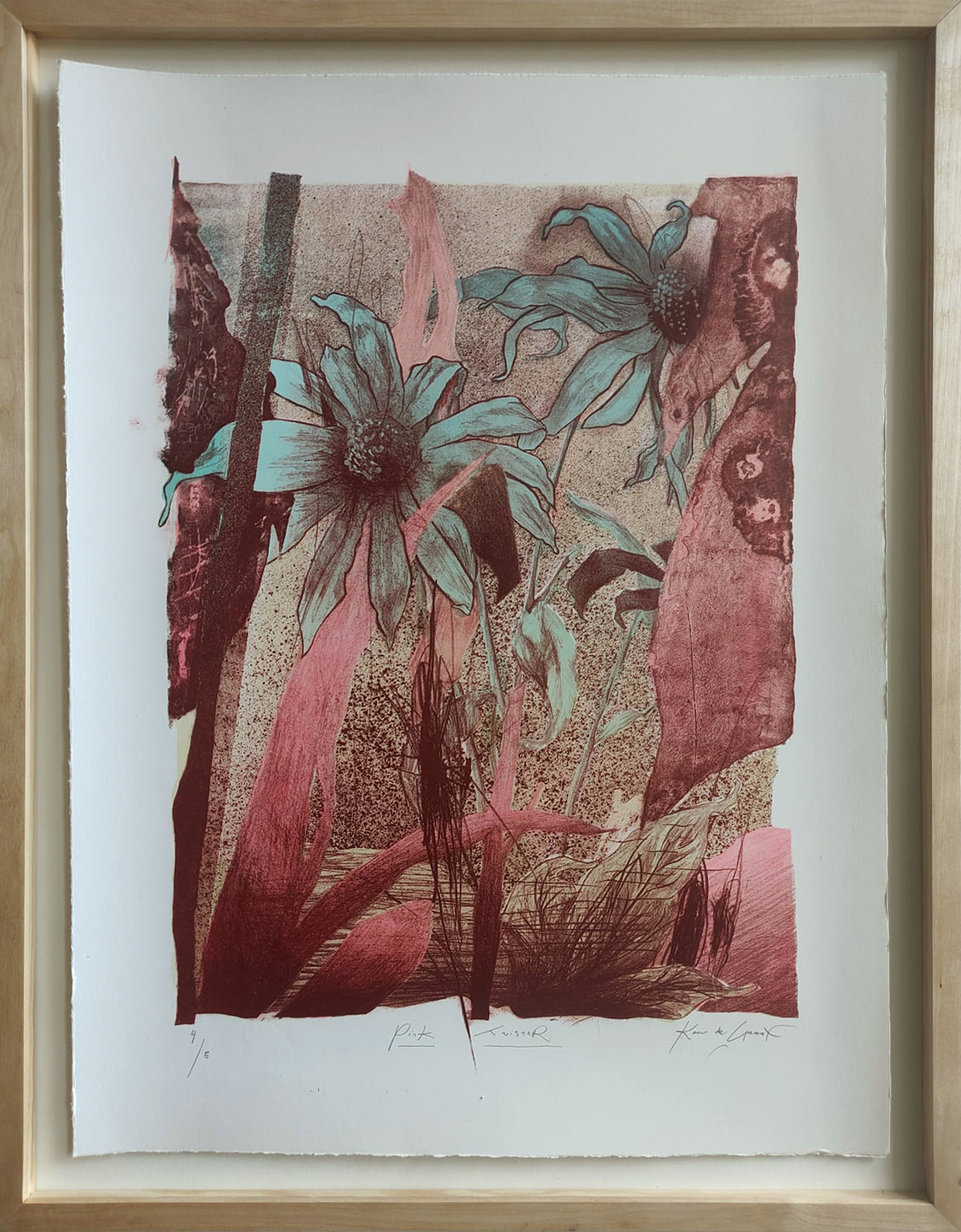 "Pink Twister", 50x70 cm, 2025