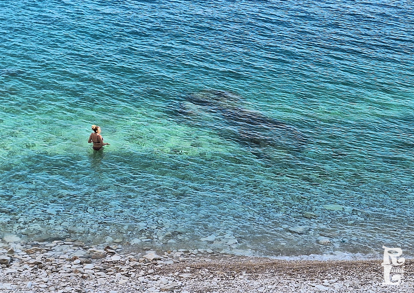 Alone in the water