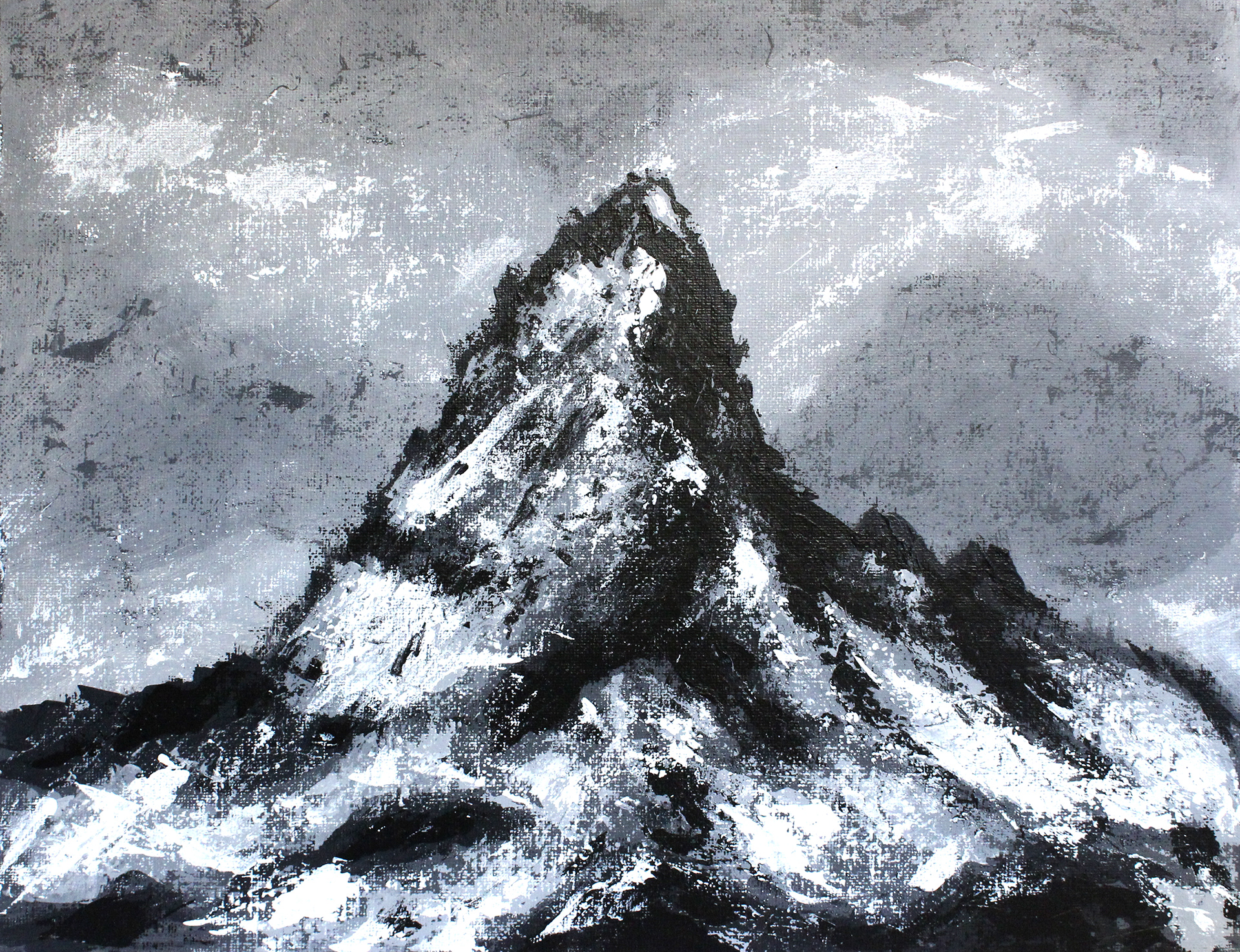 Gray Mountain (Acrylic on canvas)