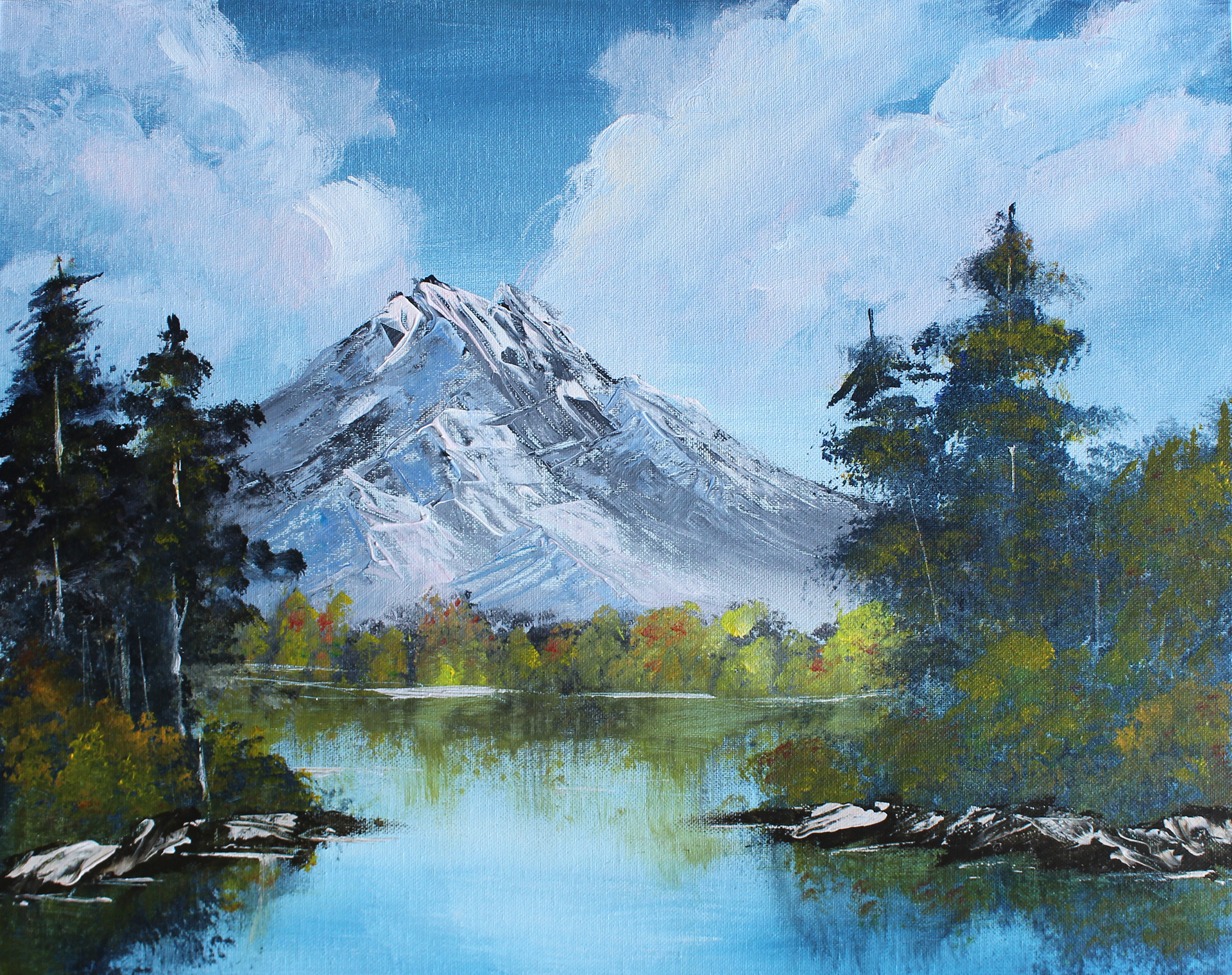 Spring Mountain (Acrylic on canvas)