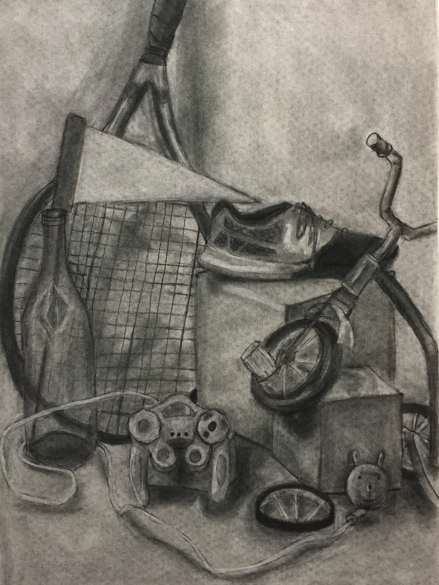 Still life (Charcoal on paper)