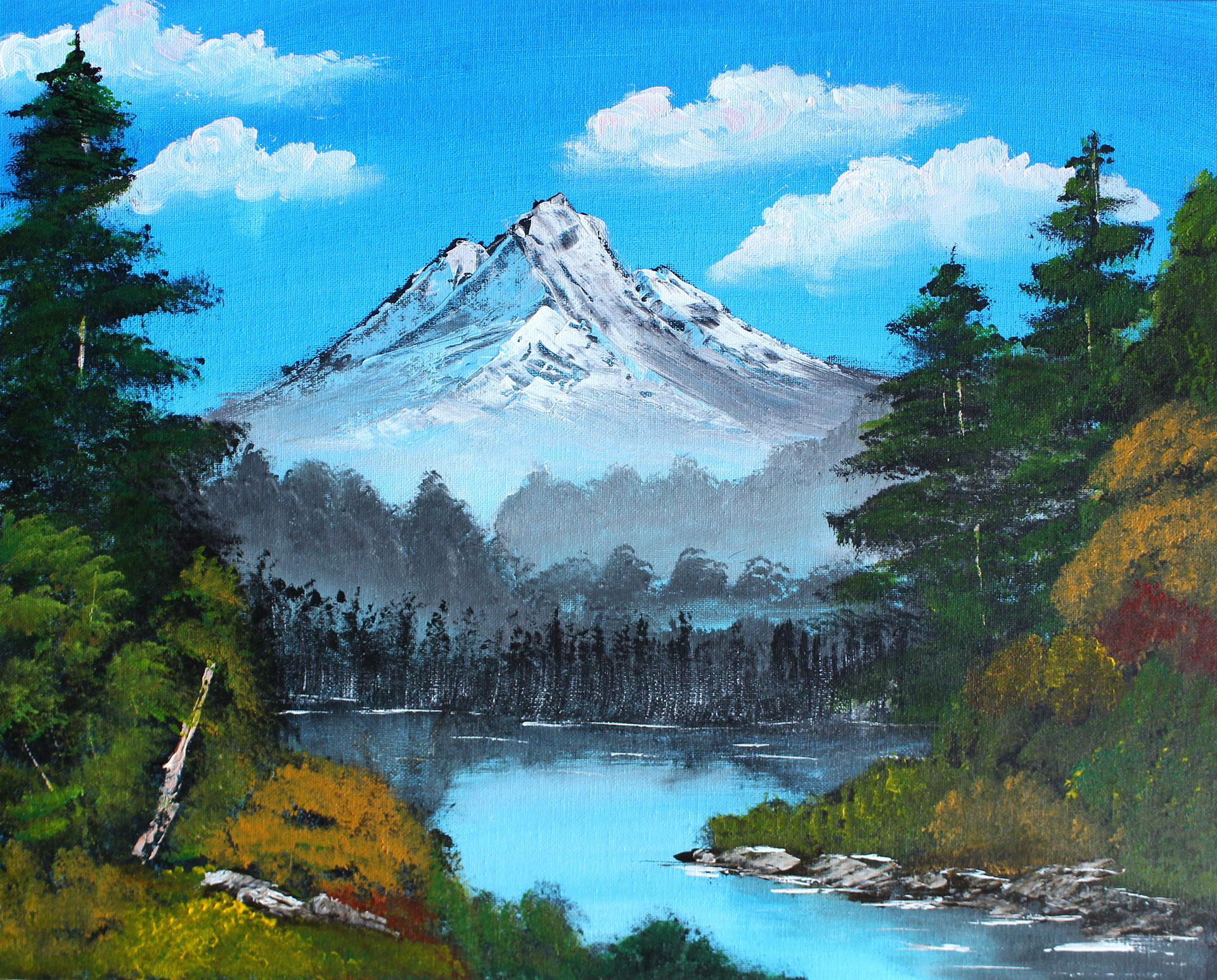 Summer Mountain (Acrylic on canvas)